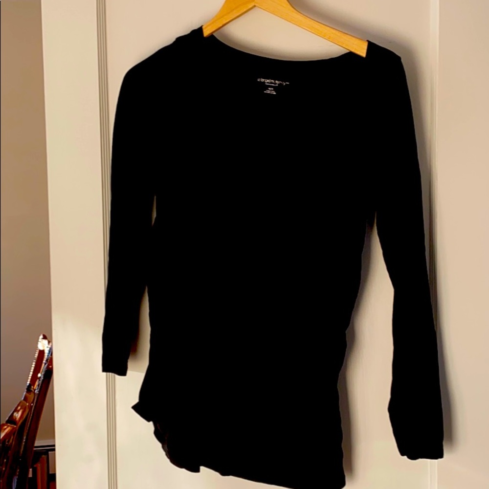 Liz Lange maternity black long sleeve tee M